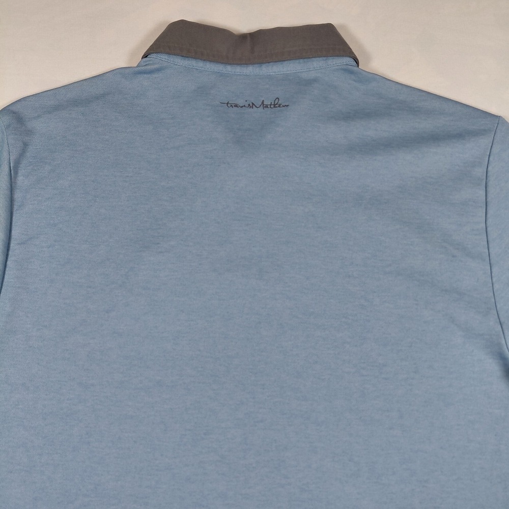 Travis Mathew Mens Polo Shirt Blue Gray The Golf Club Resort Pima Cotton Size M - Picture 9 of 15